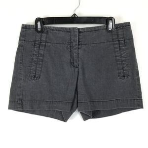 Theory Cindy Missouri Mid-Rise Shorts Women's Size 4 Gray Stretch Casual Summer